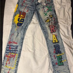 Rue21‎ Multicolor Graphic Skinny Jeans